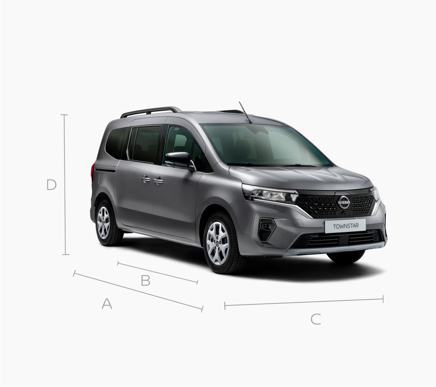 Nissan TOWNSTAR Combi – Immagine L2 frontale a 3/4